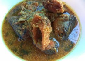 Neni Fish (Mach) Dipped In Mustard Gravy With Pepper And Cumin