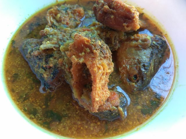 Neni Fish (Mach) Dipped In Mustard Gravy With Pepper And Cumin