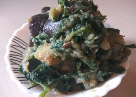 Aloo Baingan Palak Ki Sabji