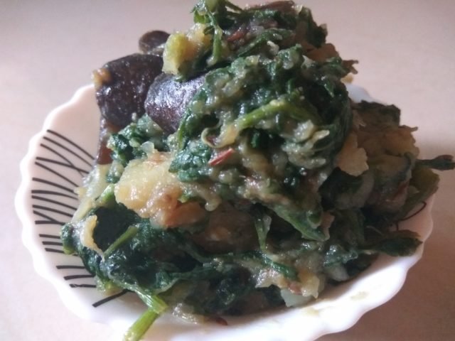 Aloo Baingan Palak Ki Sabji