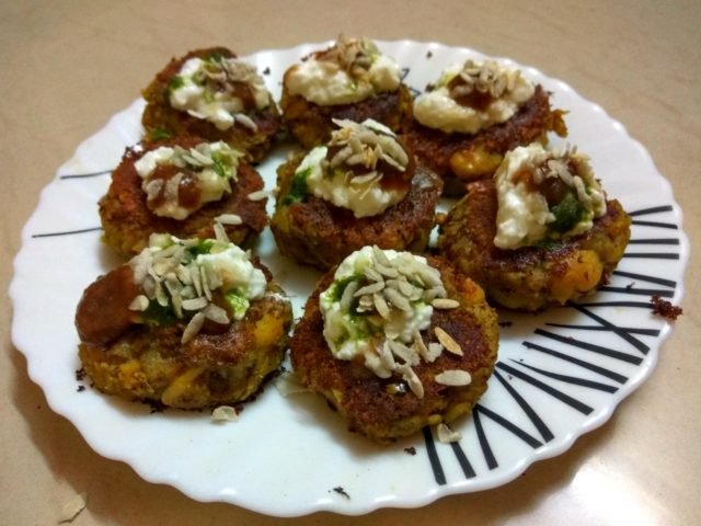 Chatpata Chana Tikki Chat, Kabuli Chana Tikki - MagicTadka