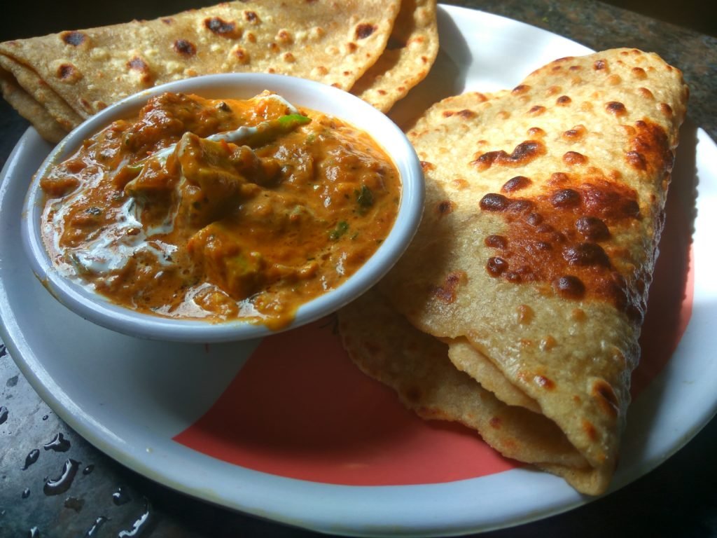 Butter Paneer Masala With Parathas