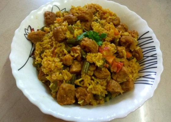 Soya Chunks Pulao Recipe