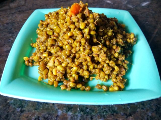 Moong Sprouts Dry Bhaji