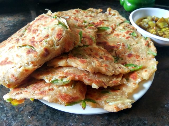 Cabbage Capsicum Onion Paratha