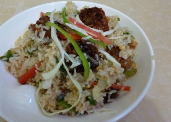 Veg Manchurian Fried Rice Recipe