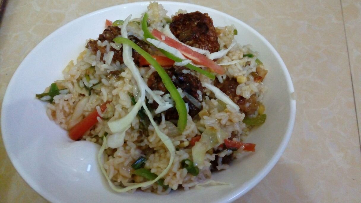 Manchurian Fried Rice Recipe, How To Make Manchurian Fried Rice - MagicTadka