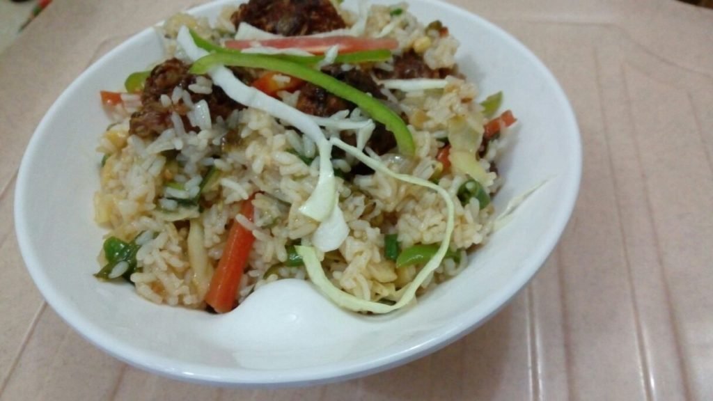Veg Manchurian Fried Rice
