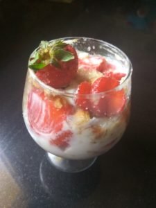 Strawberry Dessert In Glass