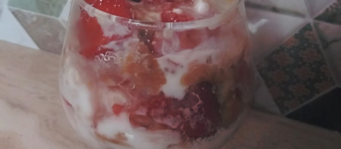 Strawberry Dessert In Glass