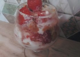 Strawberry Dessert In Glass