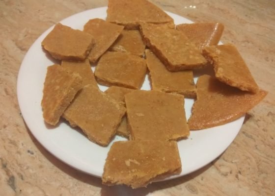 Besan Chikki Indian Sweet Recipe