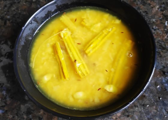 Raw Mango Dal With Drumstick