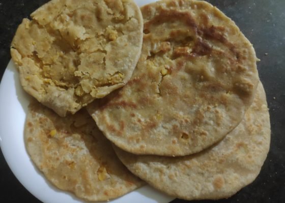 Stuffed Dal Paratha Without Onion Garlic