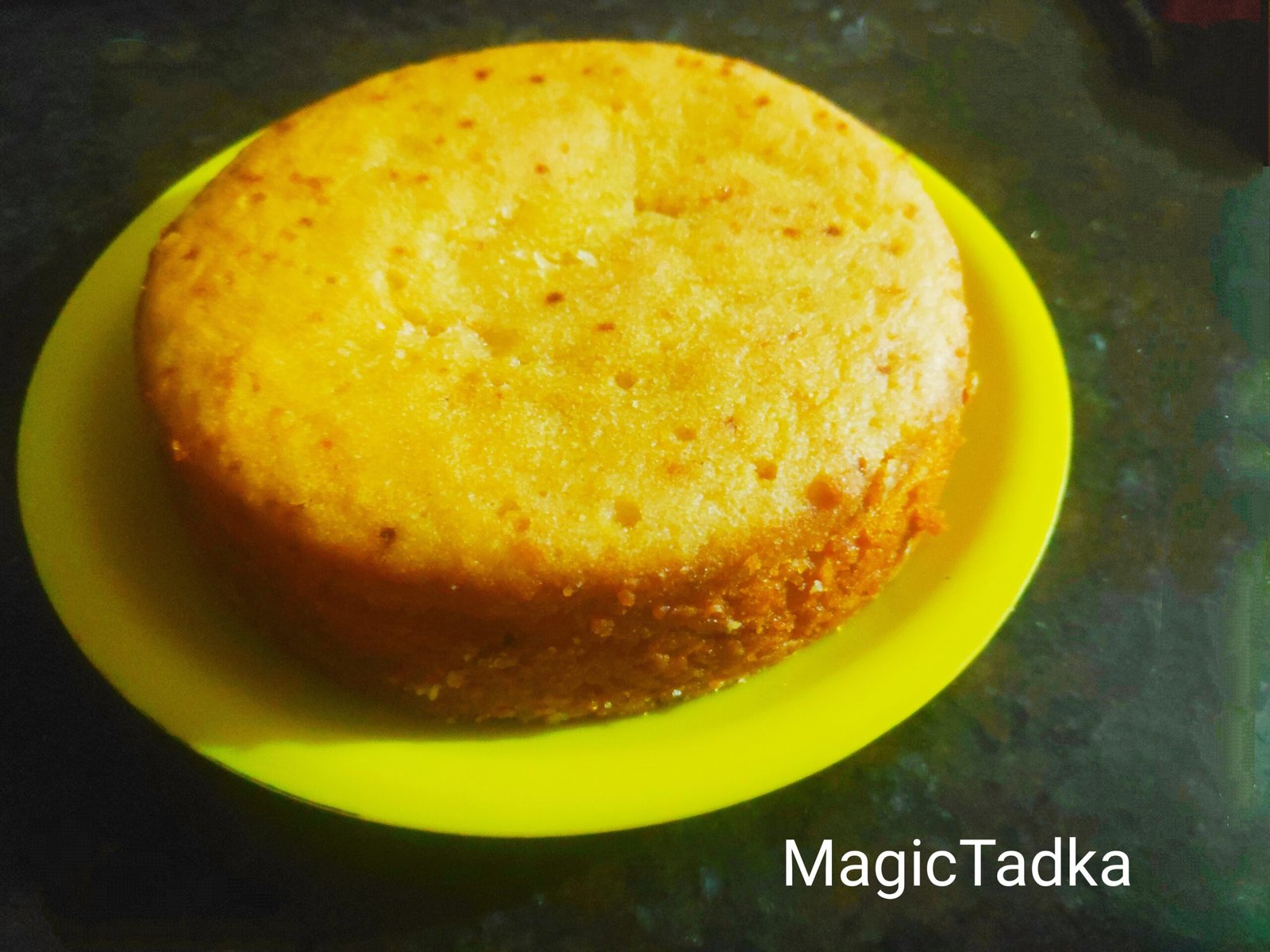 Eggless Orange Pond Cake - Magic Tadka